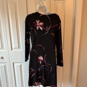 Elegant Last Tango Black Floral Dress